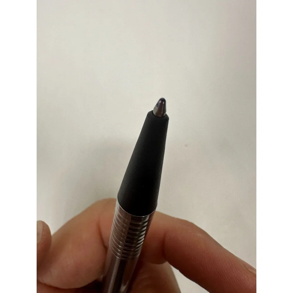 Lamy Pen Ball Point Blue Ink Silver Tone Black Panasonic Logo